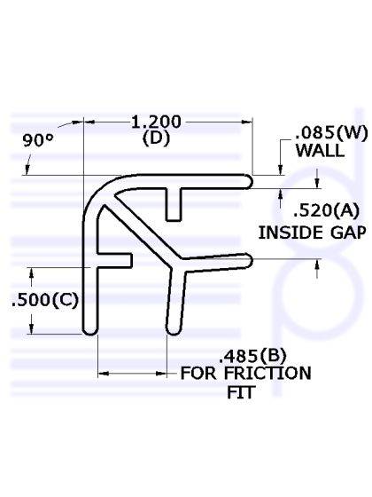 1/2 IN. x 90 Degree Corner Molding (12.70 mm)