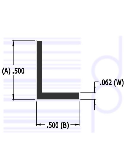 1/2 IN. x 1/2 IN. Right Angle (12.70 mm)