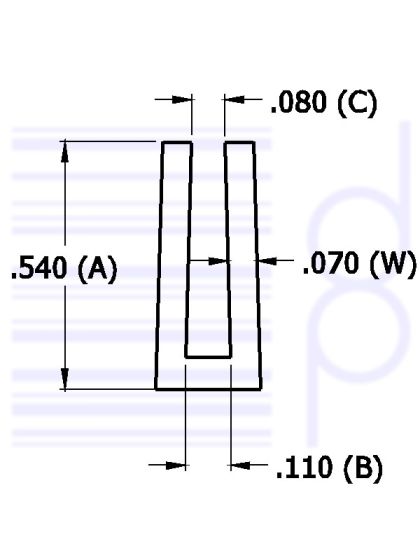 3/32 IN. U-Channel (2.379 mm)