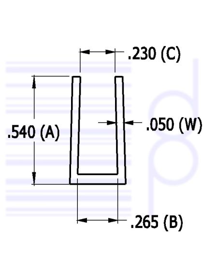 1/4 IN. U-Channel (6.350 mm)