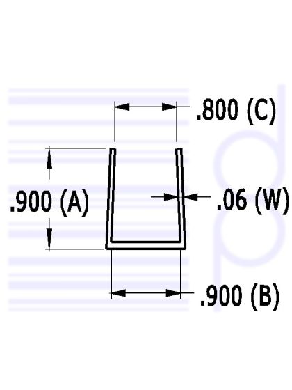 7/8 IN. U-Channel (22.225 mm)