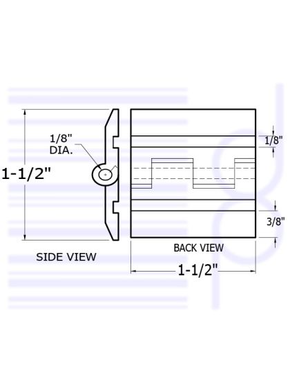 1-1/2" Acrylic Hinge 