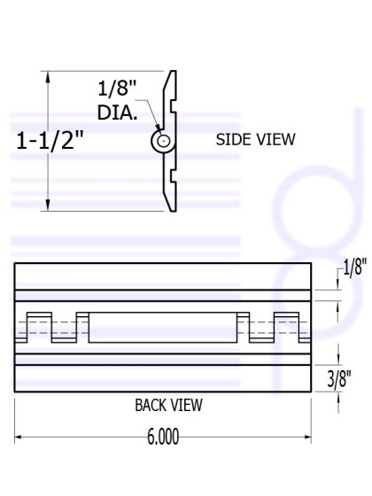 6 IN. Acrylic Hinge 