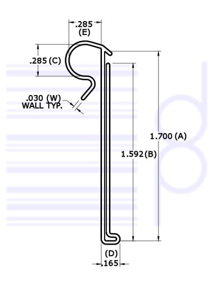 1-1/2" Data Trak (38.100 mm)