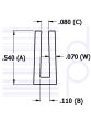 3/32 IN. U-Channel (2.379 mm)