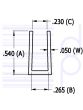 1/4 IN. U-Channel (6.350 mm)