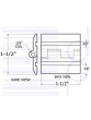 1-1/2" Acrylic Hinge 