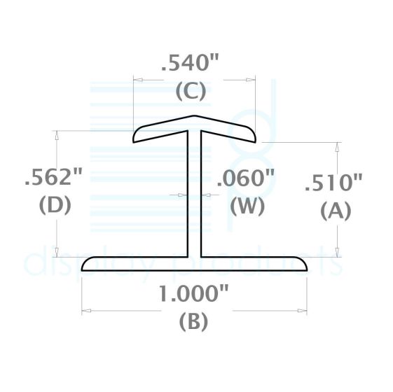 H Channel 1/2" (12.7 mm)