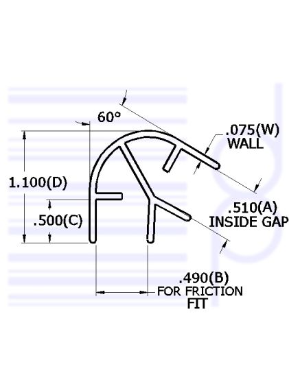 1/2 IN. x 60 Degree Corner Molding (12.70 mm)