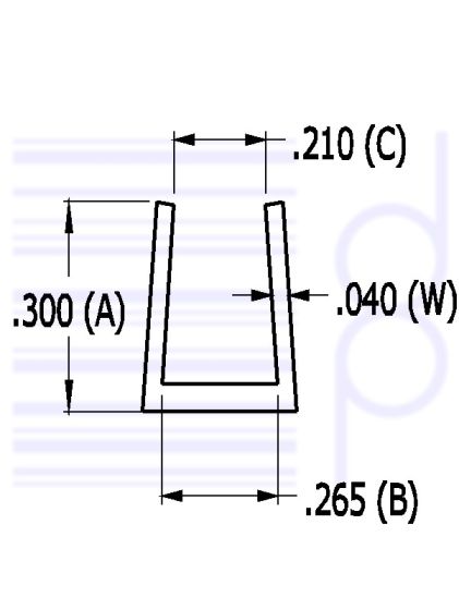 1/4 IN. U-Channel (6.350 mm)