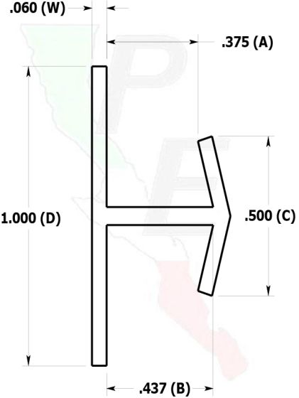 3/8 IN. H-Channel (9.525 mm)