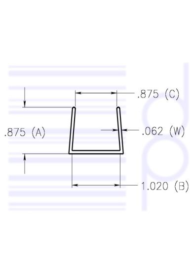 1 IN. Shelf Clip, U-Channel (25.400 mm)