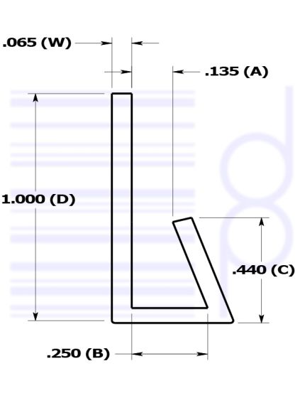 1/8 IN. J-Channel (3.175 mm)