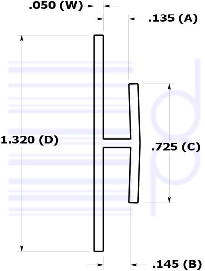 1/8 IN. H-Channel (3.175 mm)