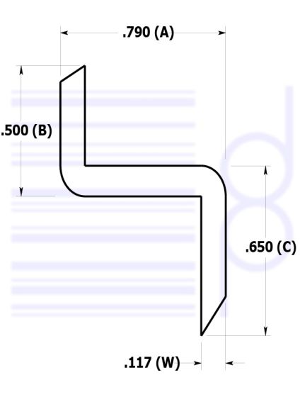 3/4 IN. Z-Bar (19.050mm)