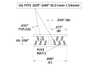 Fits up to 3/64" material - 1 IN. Long Versa Grip H-Connector (0.51-1.54 mm.)