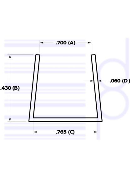 3/4 IN. U-Channel (19.050 mm)