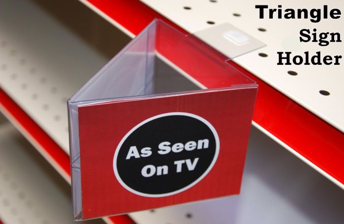 Two Sided Triangle Aisle Sign Holder