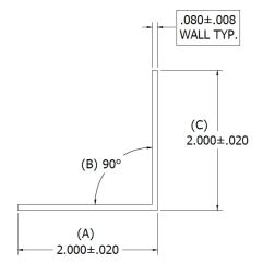 2 IN. x 2 IN. Right Angle Light Duty (50.8 mm)